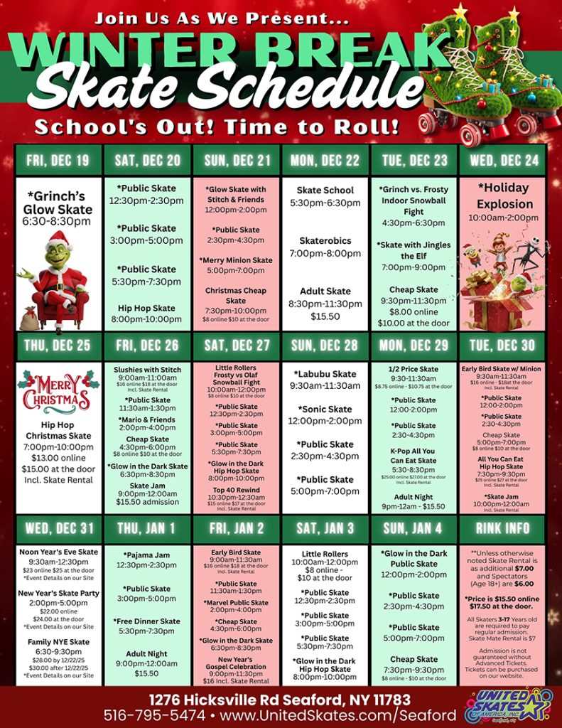 Winter Break 2025 United Skates Seaford