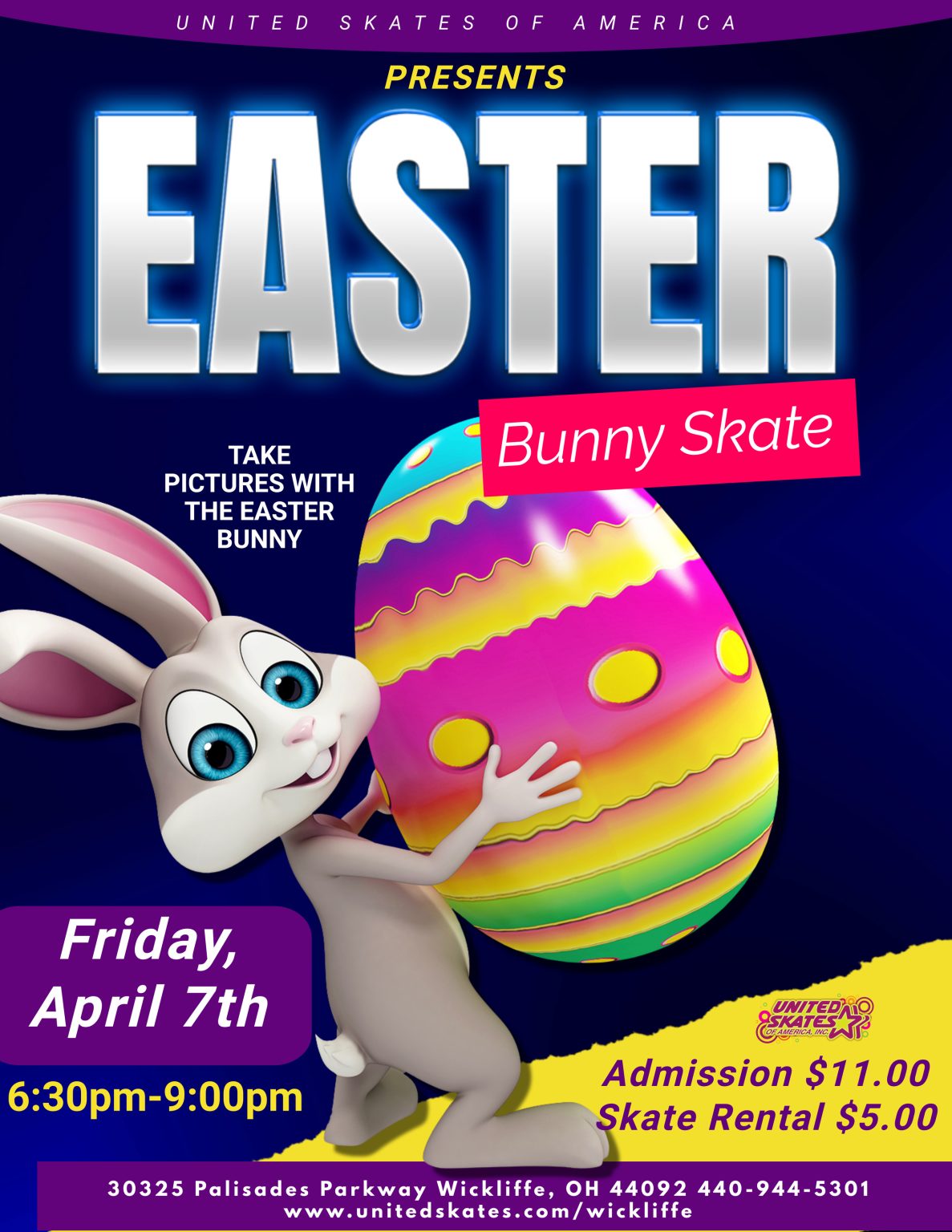 Easter Bunny Skate United Skates of America