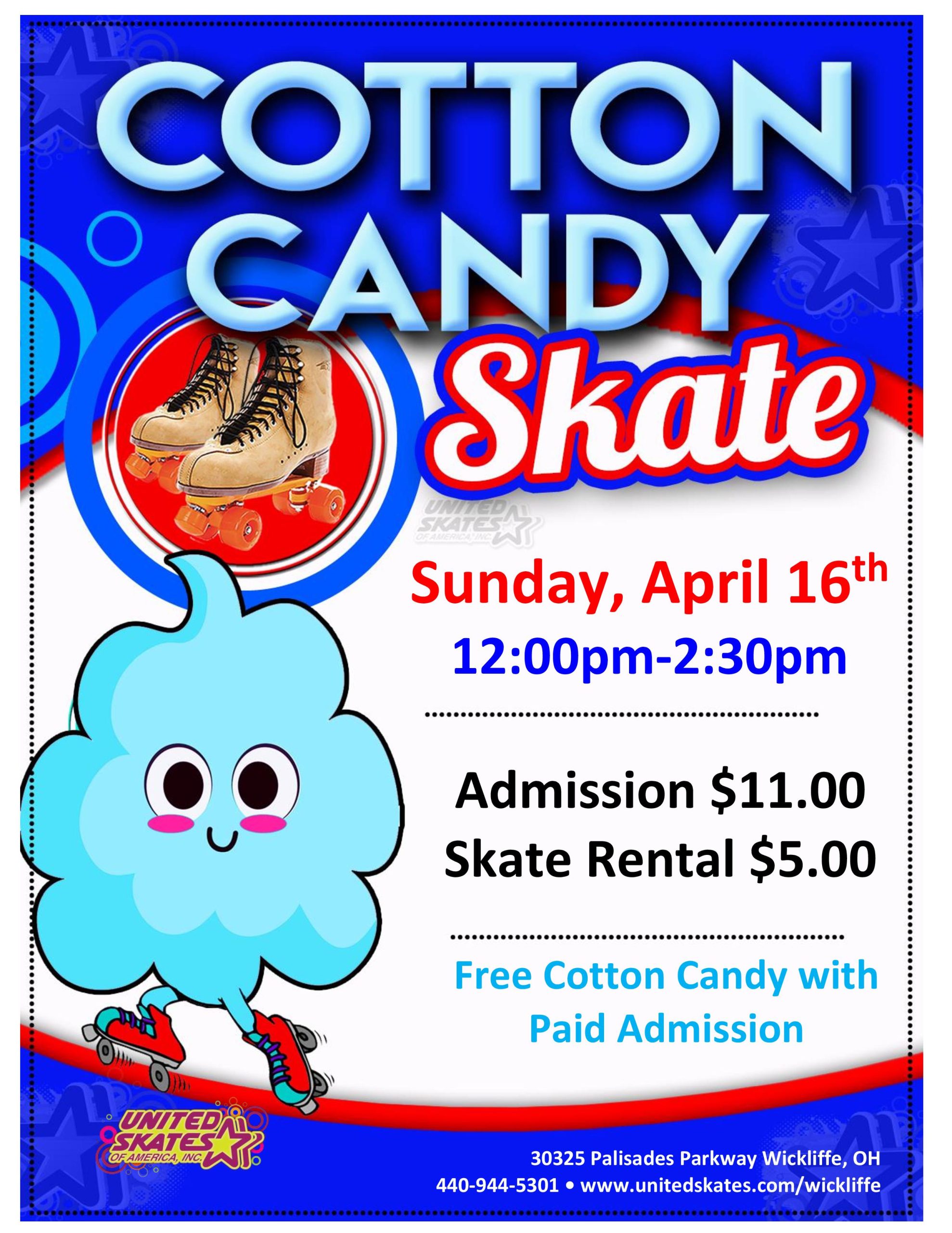 Cotton Candy Day United Skates of America