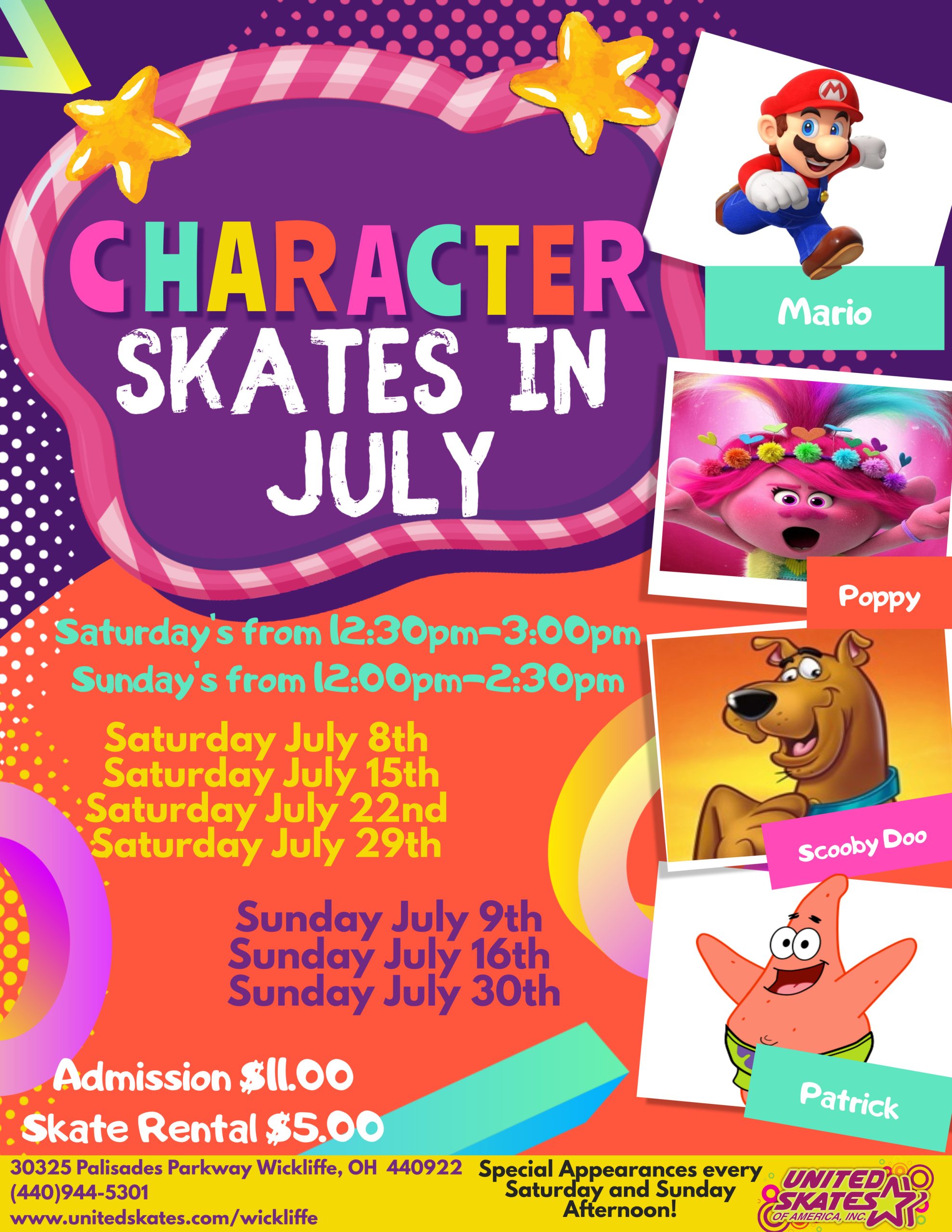 Character Skates In July United Skates Of America Character Skates In July United Skates Of America