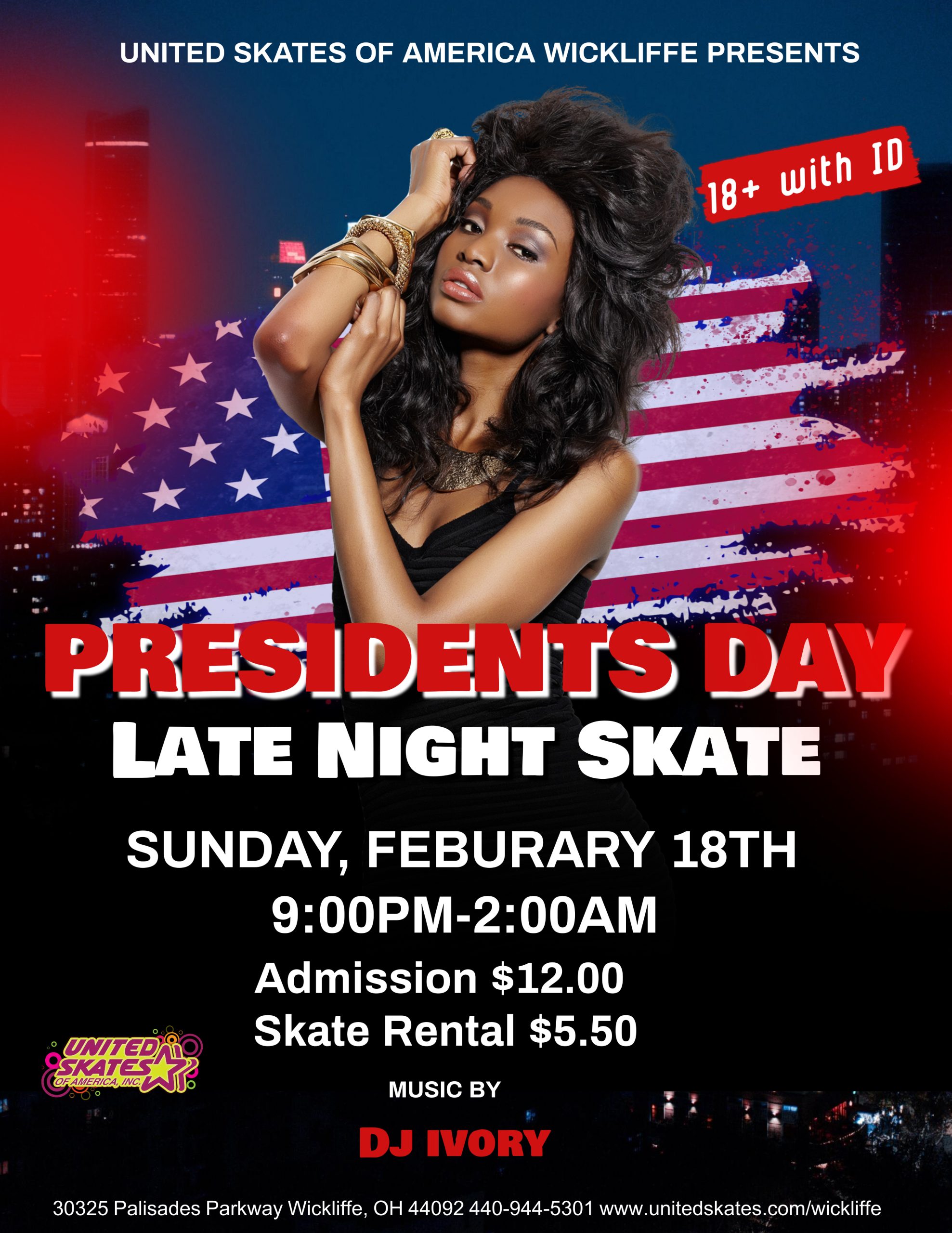 President’s Day Adult Late Night United Skates of America