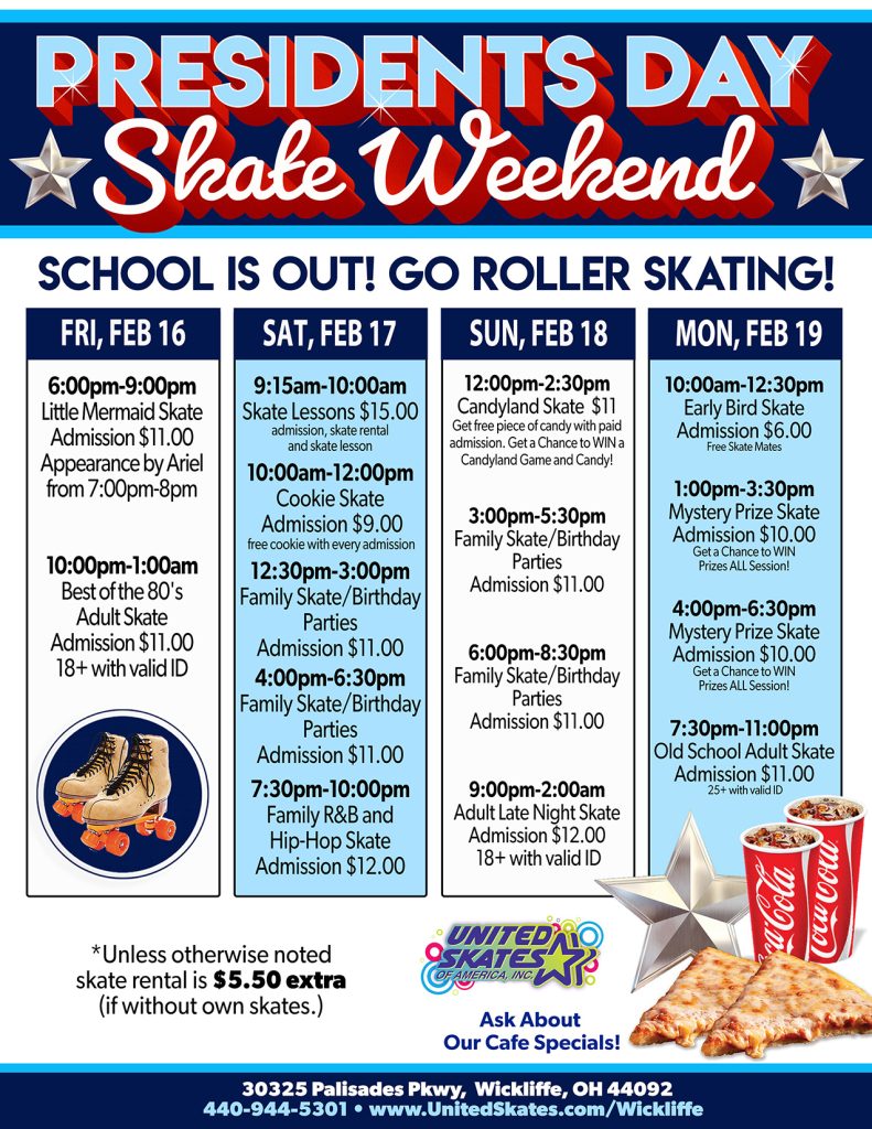🛼🌟 President’s Day Weekend 🛼🌟 United Skates of America