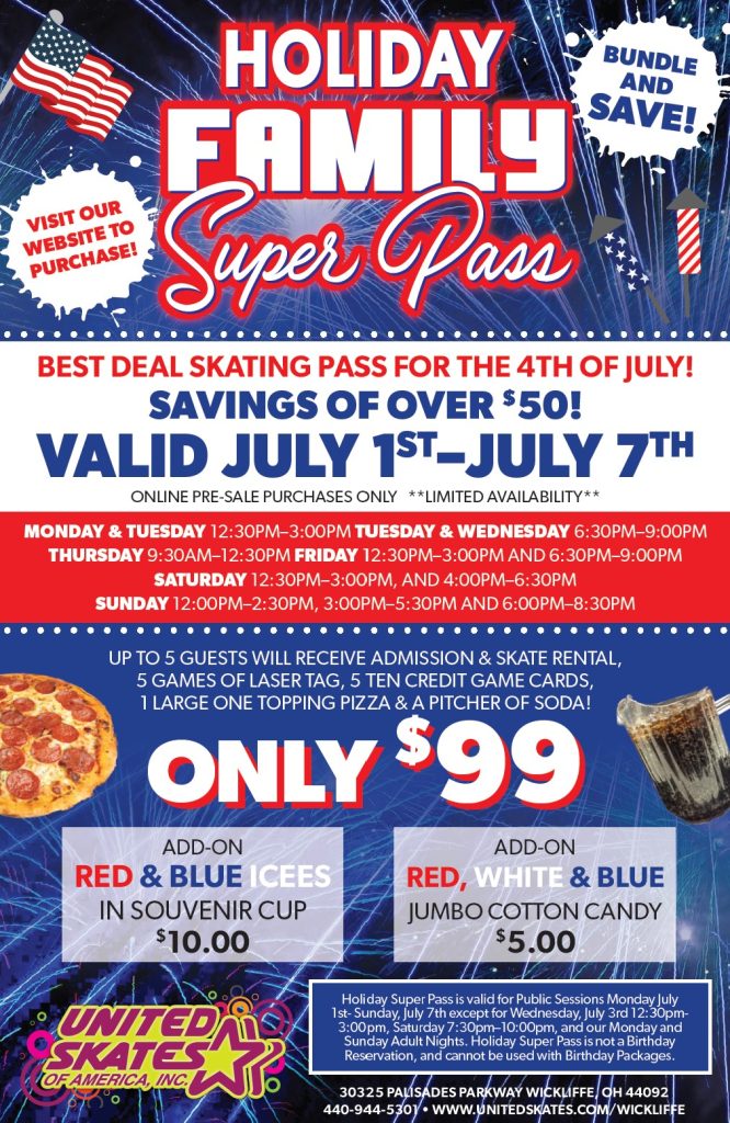 STAYCATION at United Skates in Wickliffe OH during the 4th of July week