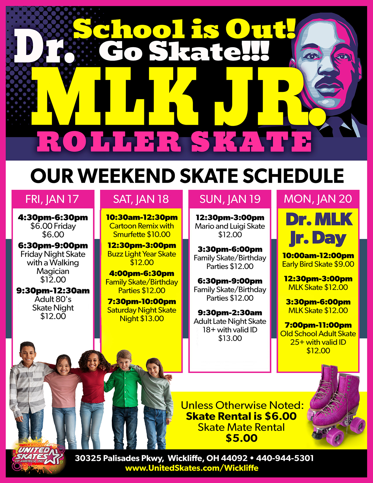 MLK roller skating weekend at United Skates Wickliffe
