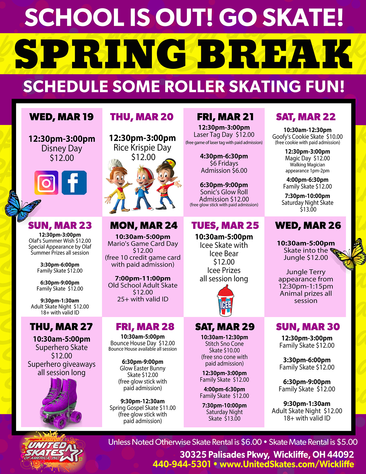 United Skates Wickliffe Spring Break 2025