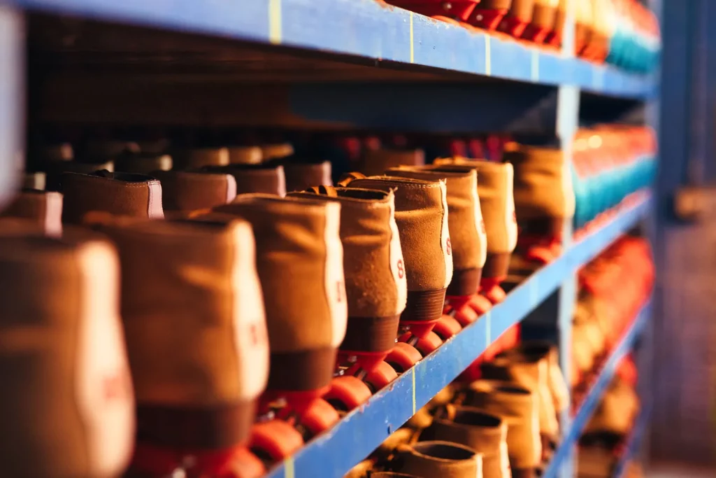 artistic picture of roller skates lined up