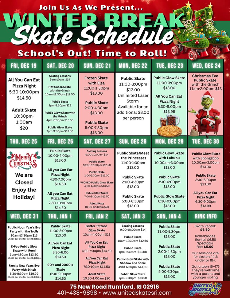 Winter Break 2025 United Skates Rumford