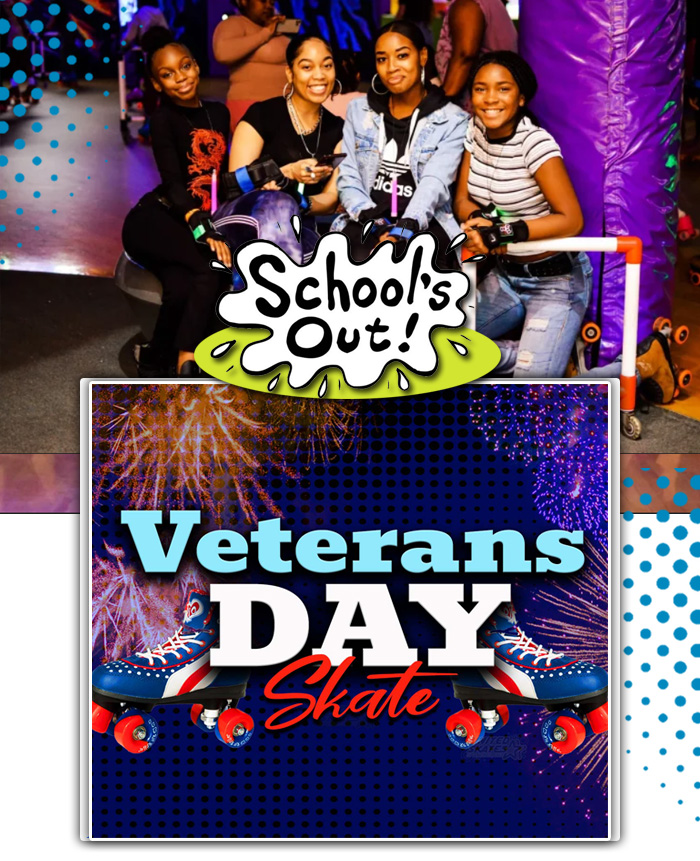 Schools Out Veterans Day at Branch Brook Park Roller Skating Center