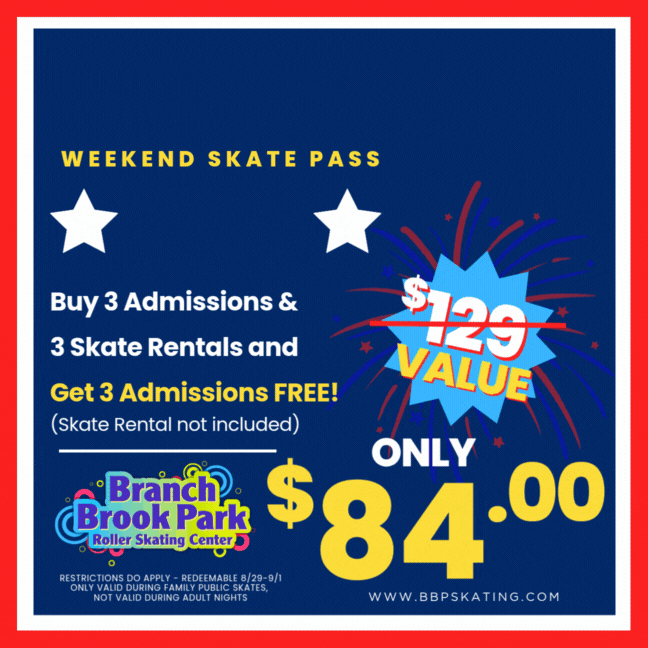 Branch Brook Labor Day Weekend Pass