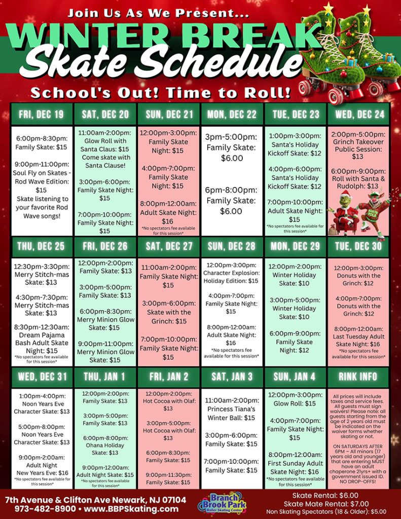 Winter Break 2025 Branch Brook Park