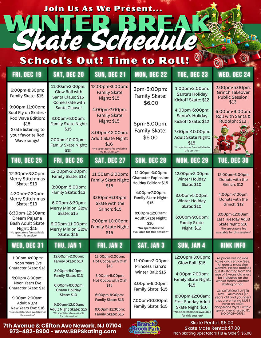 Winter Break 2025 Branch Brook Park