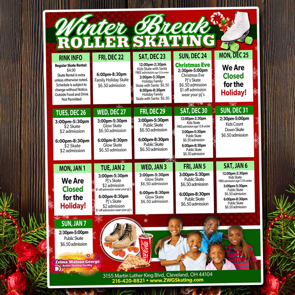 ZWG Skating Winter Break Calendar