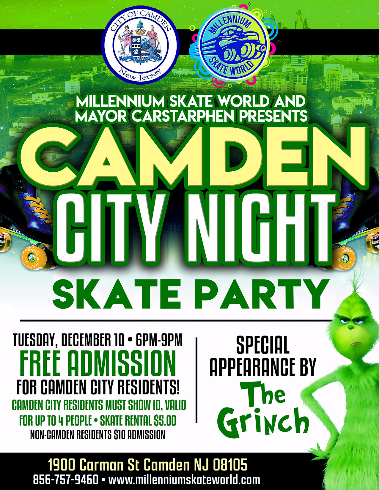 Camden City residents skate night