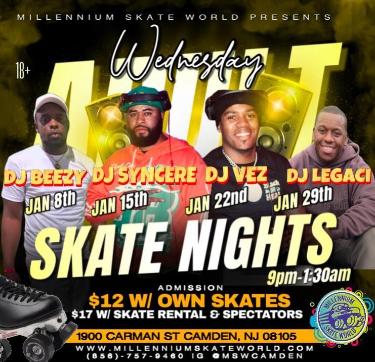 Wed Adult night skate