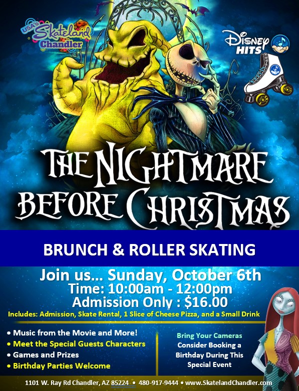 Nightmare Before Christmas Brunch at Skateland Chandler