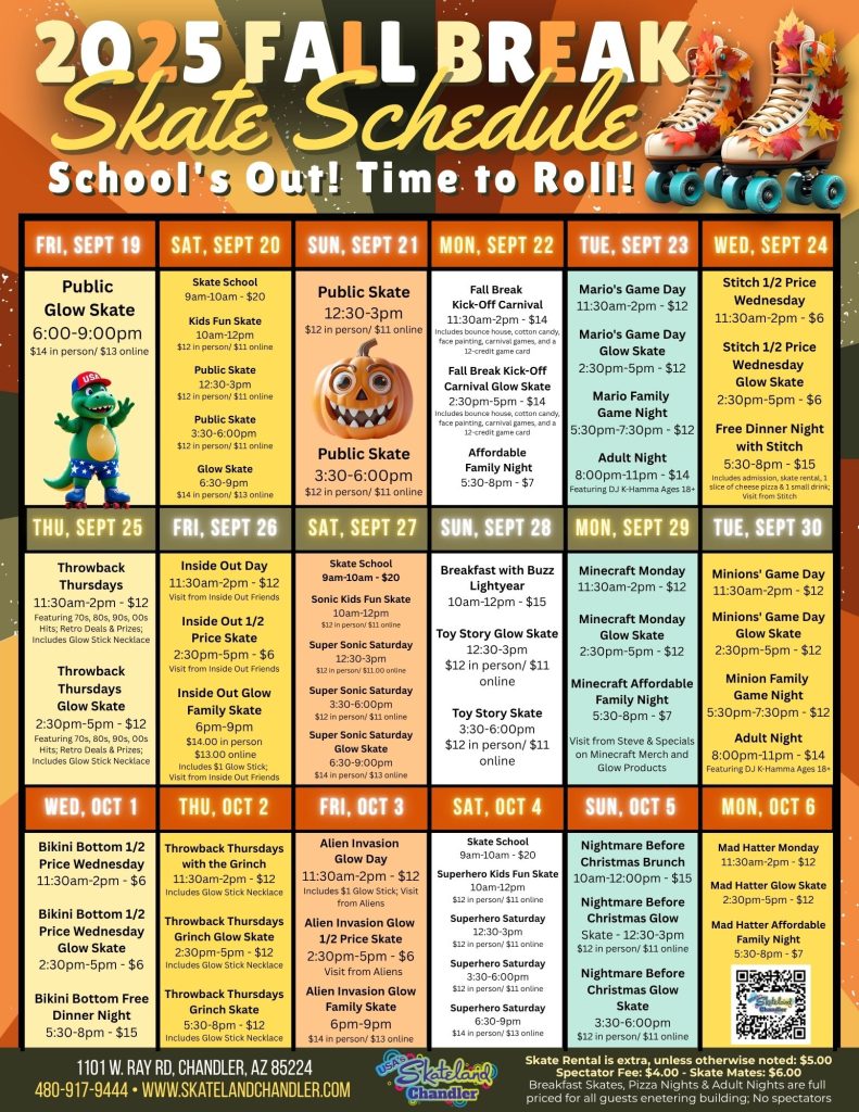 Fall Break 2025 Skateland Chandler