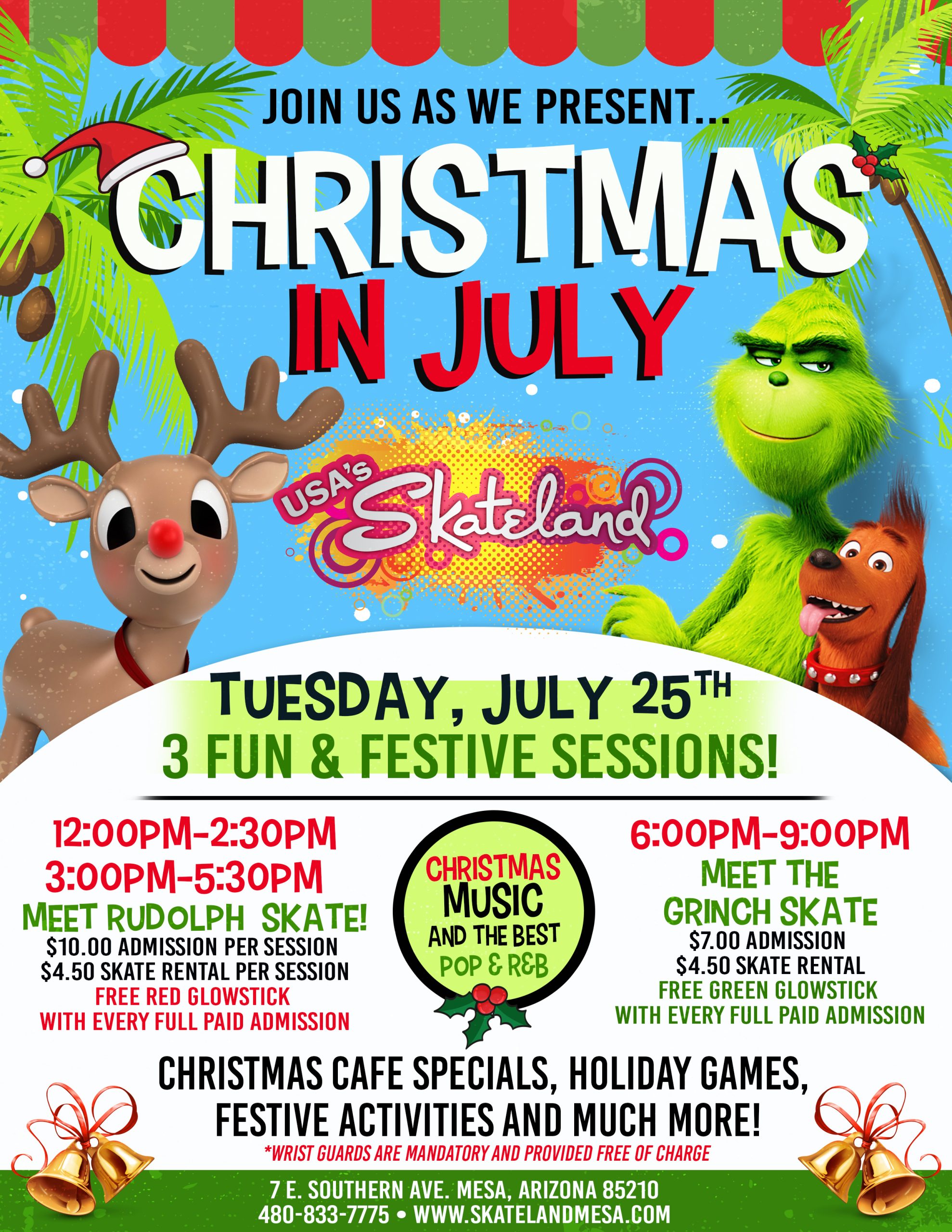 Christmas in July Skateland Mesa