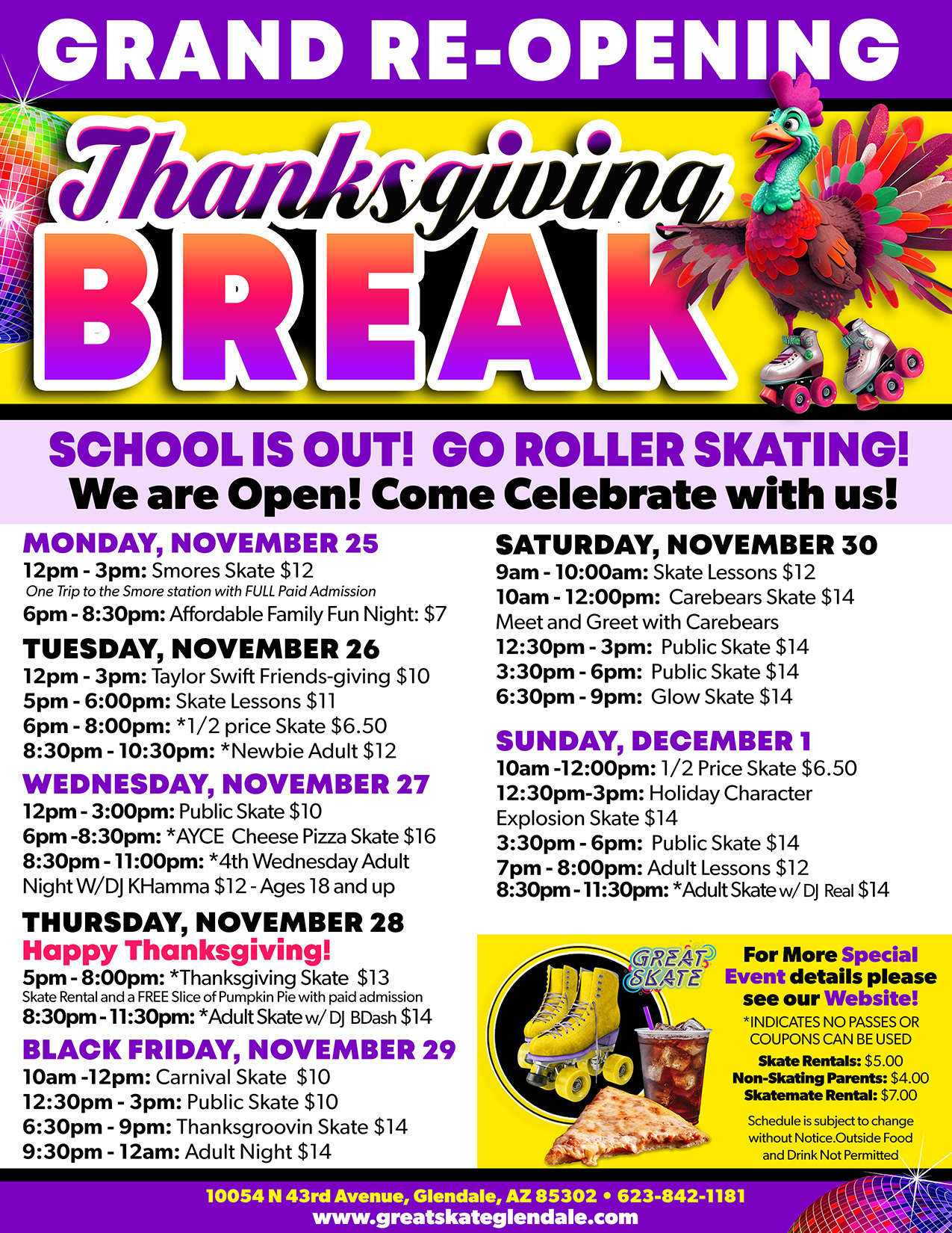 Great Skate Thanksgiving Break 2024