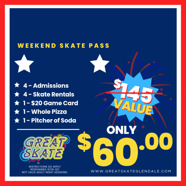 Great Skate Labor Day Weekend Pass