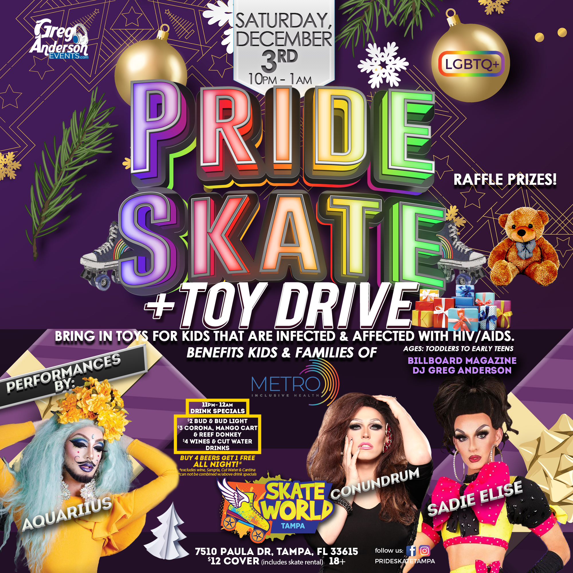 Pride Skate toy drive at skate world