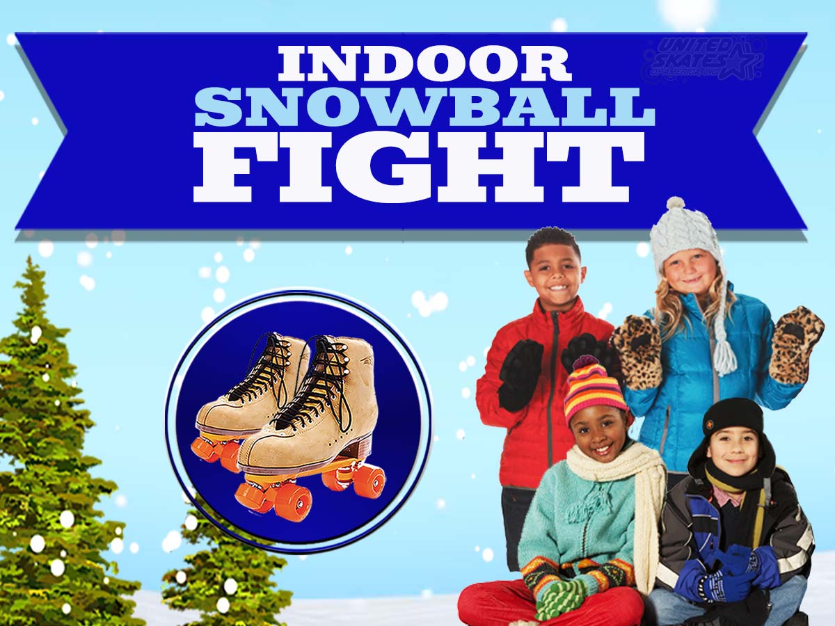 Indoor Snowball Fight at skate world