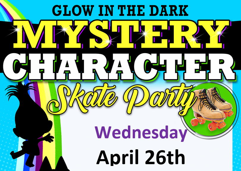 glow in the dark mystery character skate at skateworld