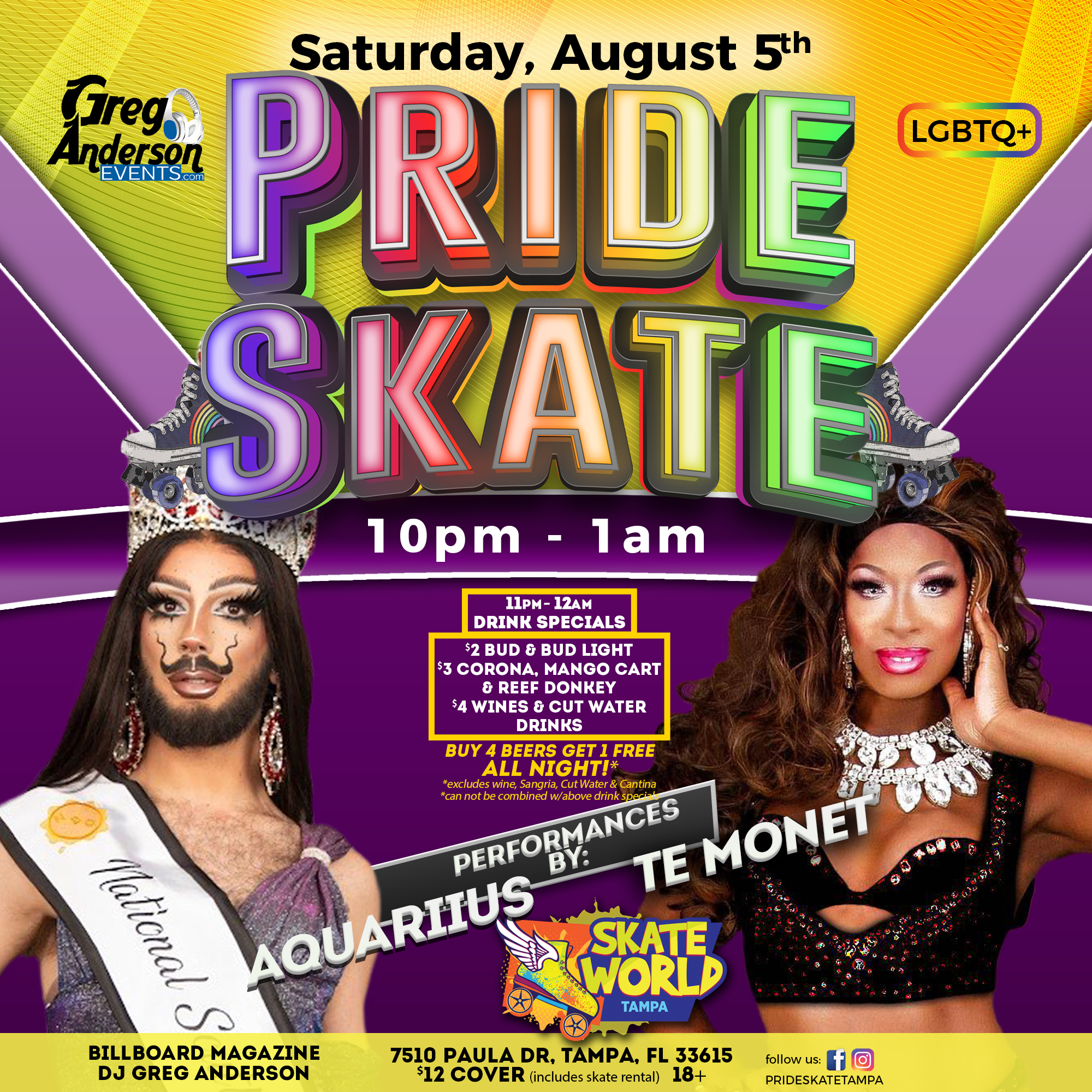 pride skate at skate world tampa