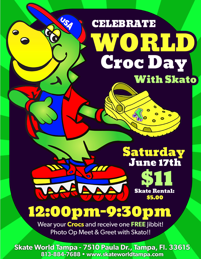 world croc day skate with skato at skate world