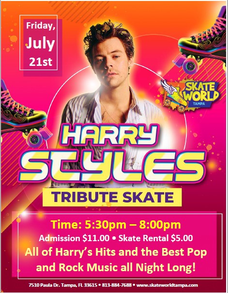 harry styles skate at skate world tampa