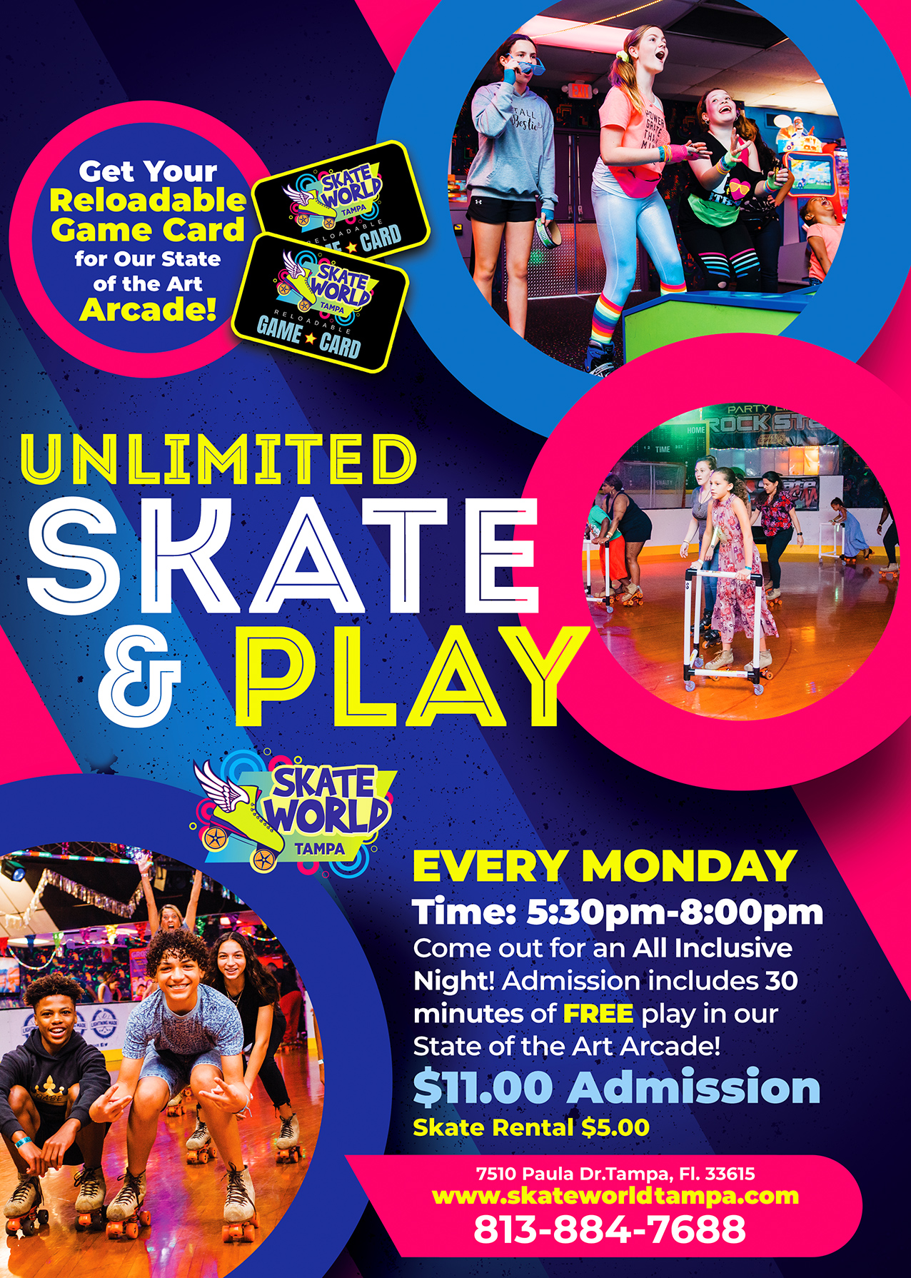 unlimited skate and play at skate world tampa