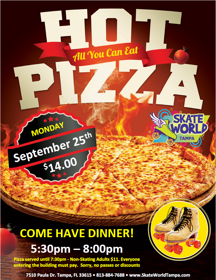 all you can eat pizza skate at skate world tampa