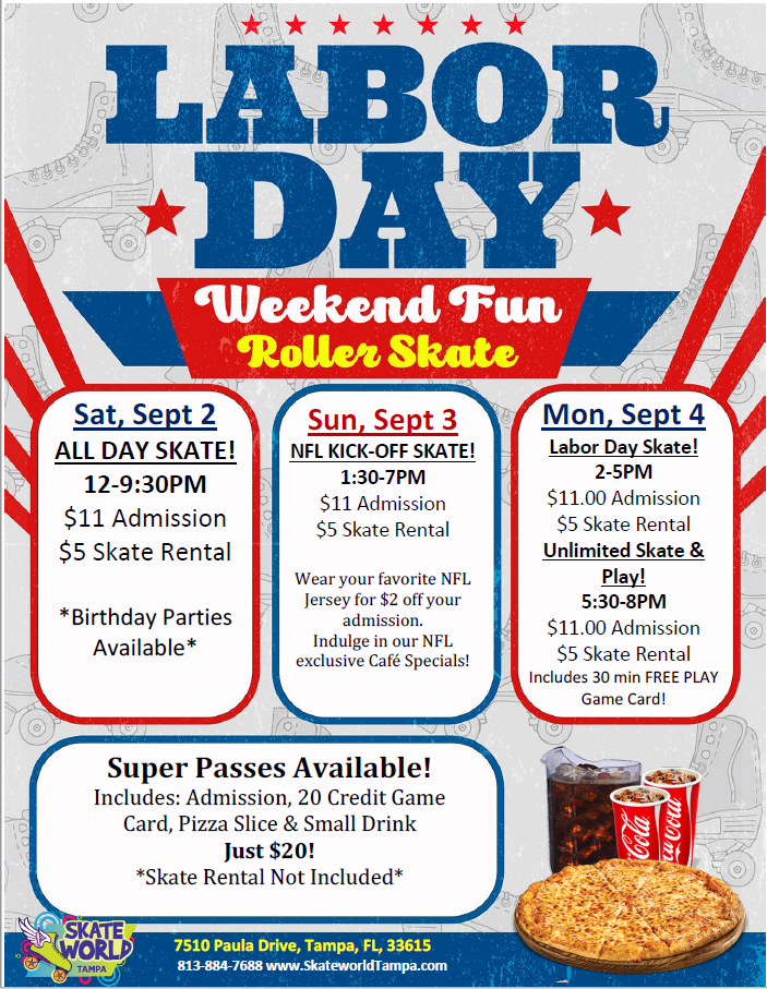 Labor Day Weekend Skate at skate world tampa