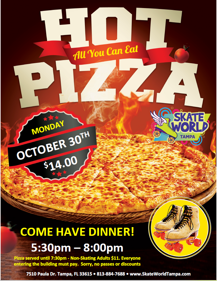 all you can eat pizza skate at skate world tampa