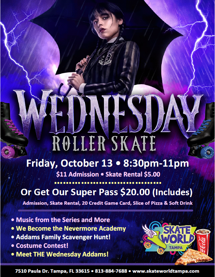 wednesday skate at skate world tampa