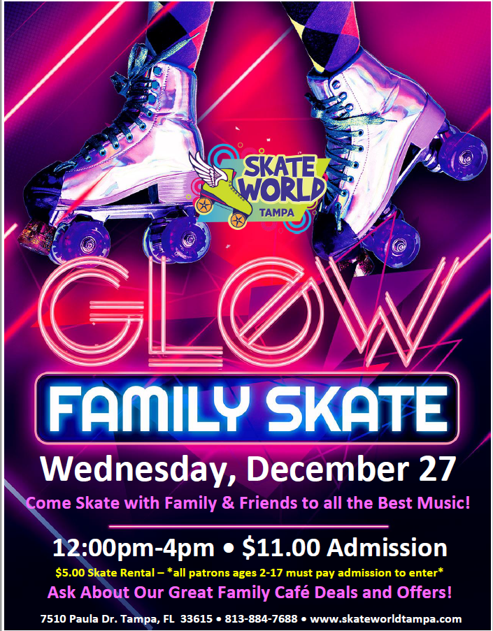 Glow skate at skate world tampa
