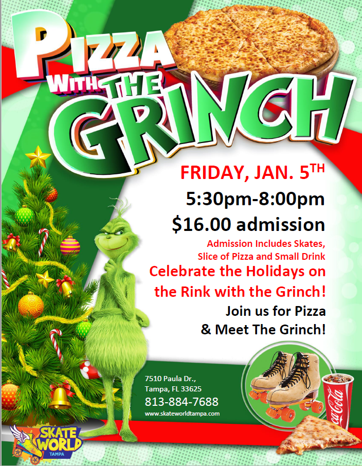 dinner with the grinch skate at skate world tampa