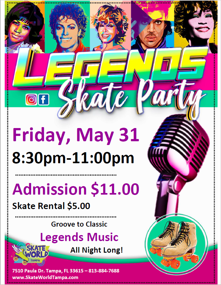 Legends Tribute Skate Party at Skateworld Tampa