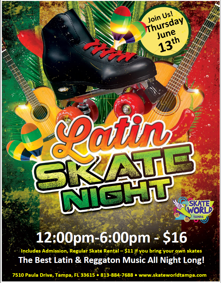 Latin Music Skate at Skate World Tampa!