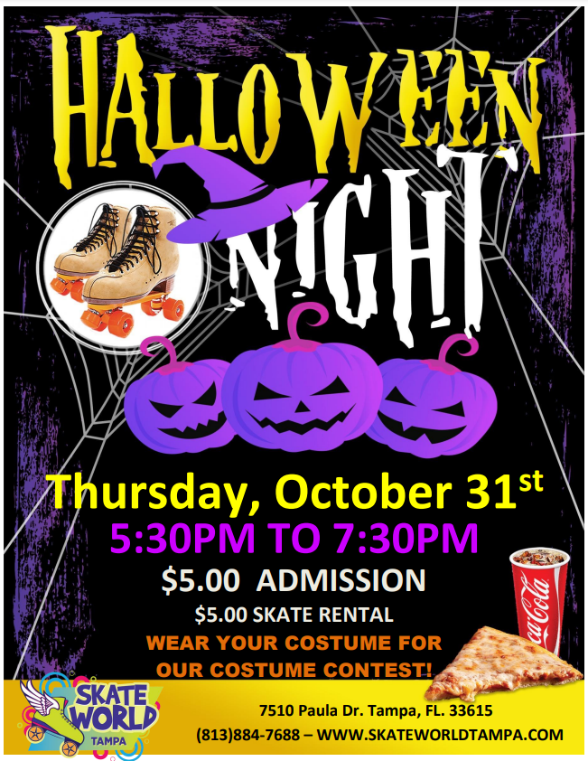 Halloween Night Skate at Skate World Tampa