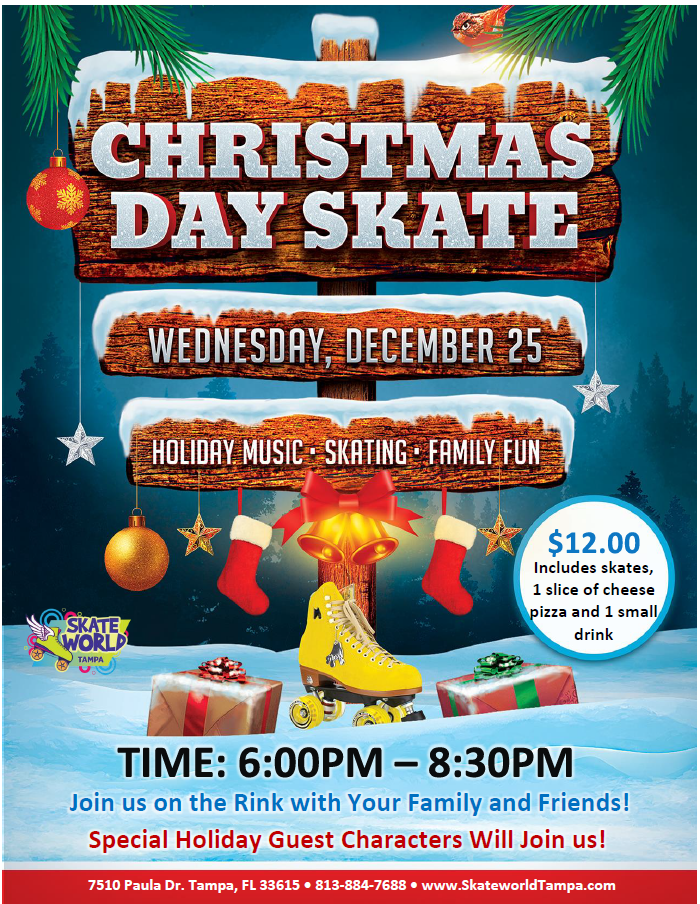 Christmas Day Dinner Skate at Skateworld Tampa