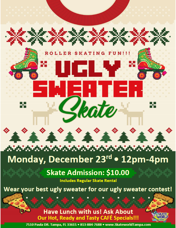 Ugly Sweater Skate at Skateworld Tampa