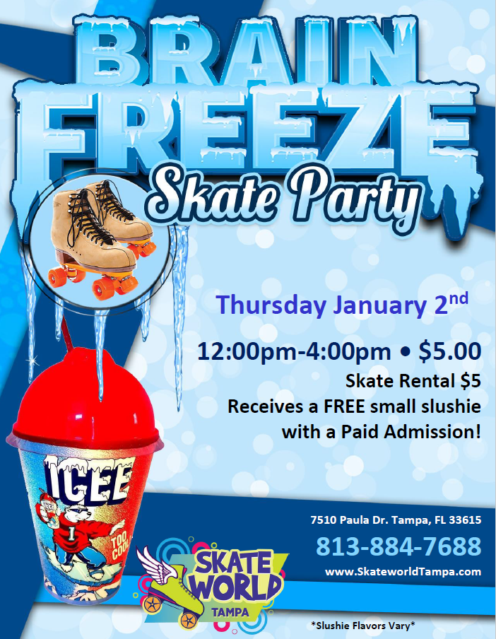 Brain Freeze skate at skate world tampa