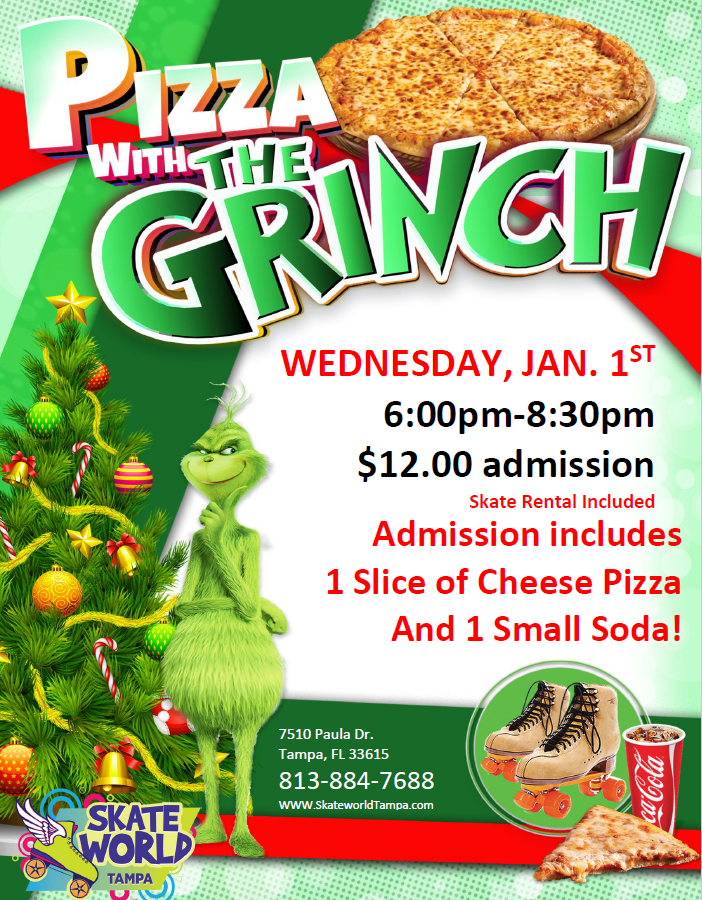 Dinner with the Grinch Skate at Skateworld Tampa