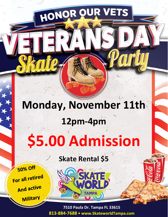 Veterans Day Skate at Skateworld Tampa