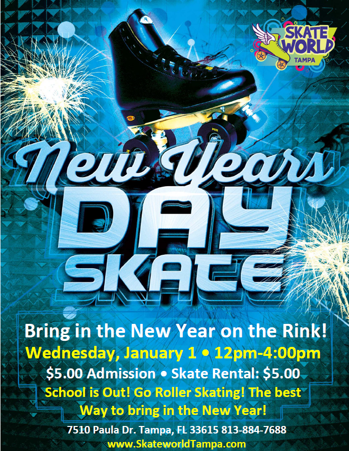 New Years Day Glow Skate at Skateworld Tampa!