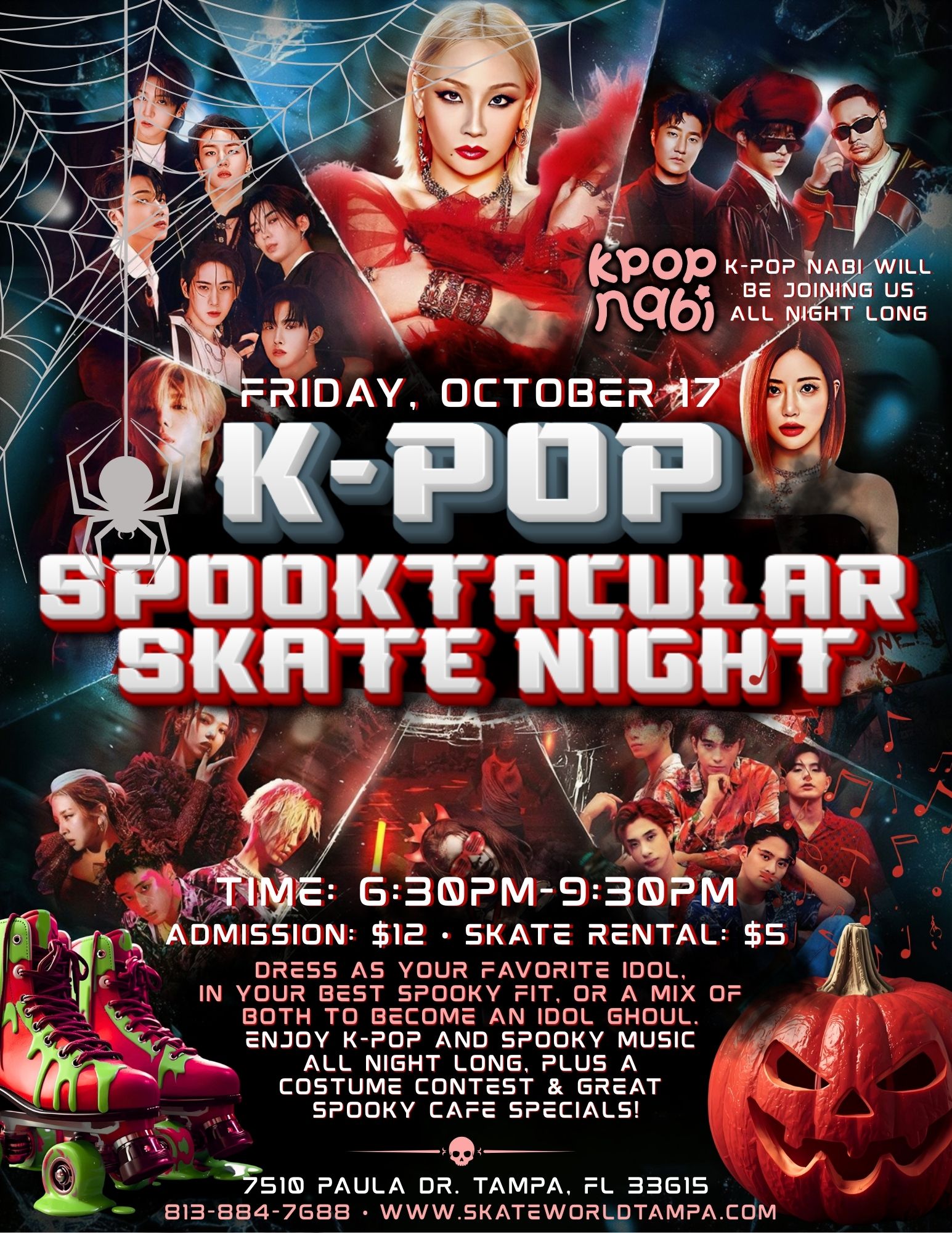 Kpop Spooktacular Skate Night Skating and Laser Tag at Skateworld Tampa