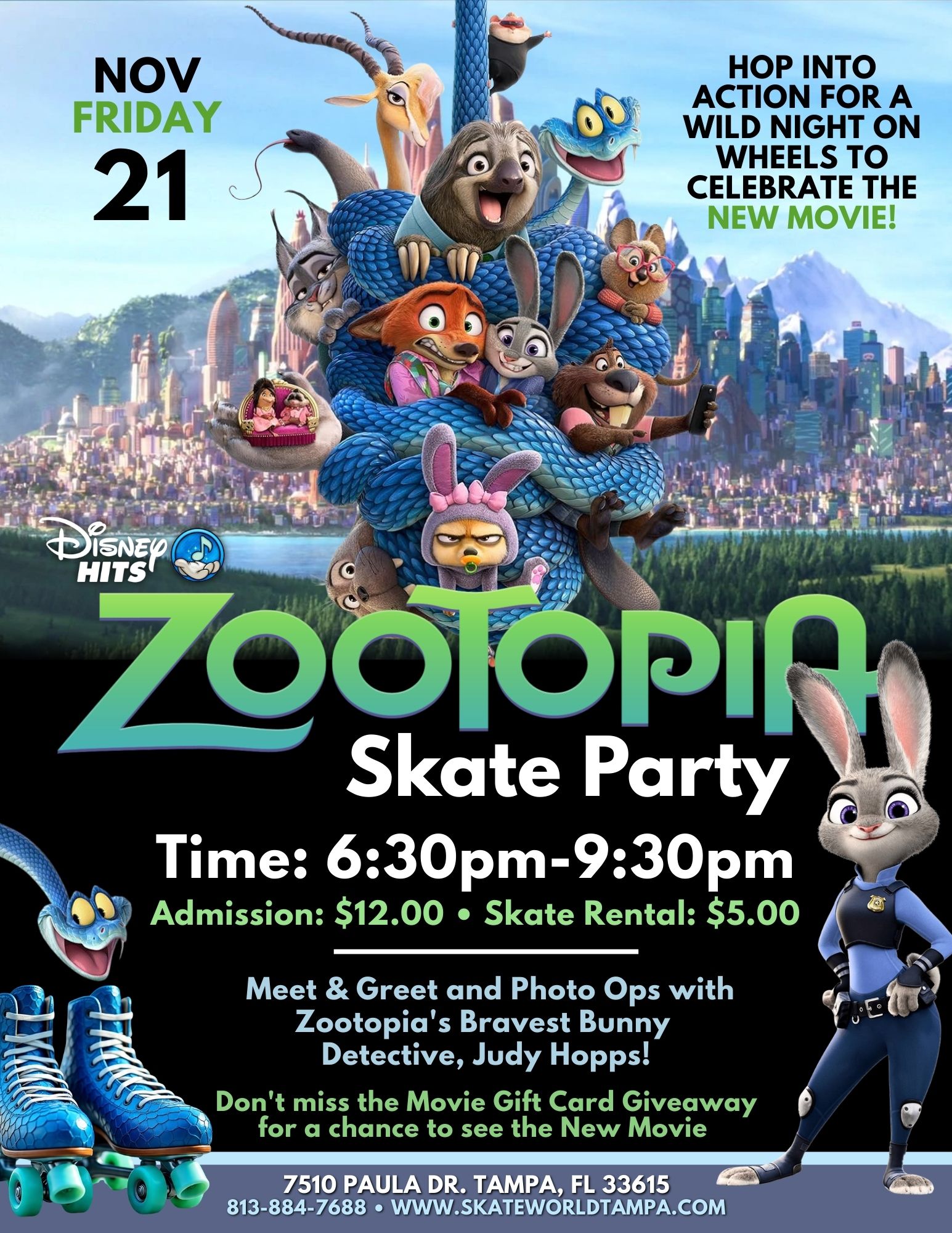 Zootopia Skating and Laser Tag at Skateworld Tampa