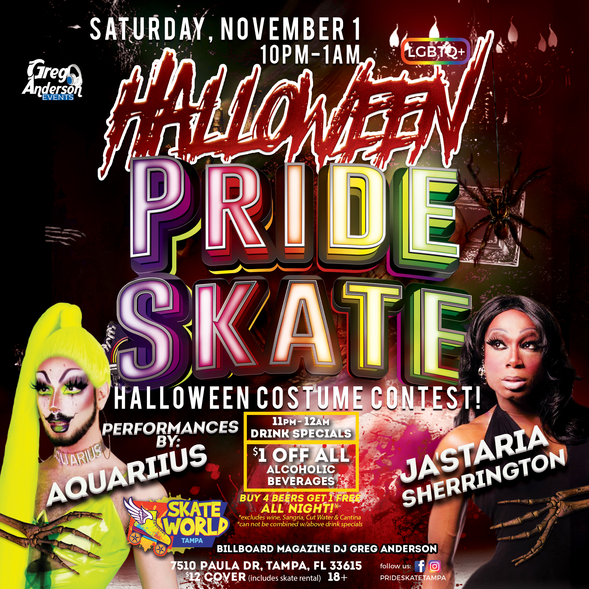 Halloween Pride Skating at Skateworld Tampa