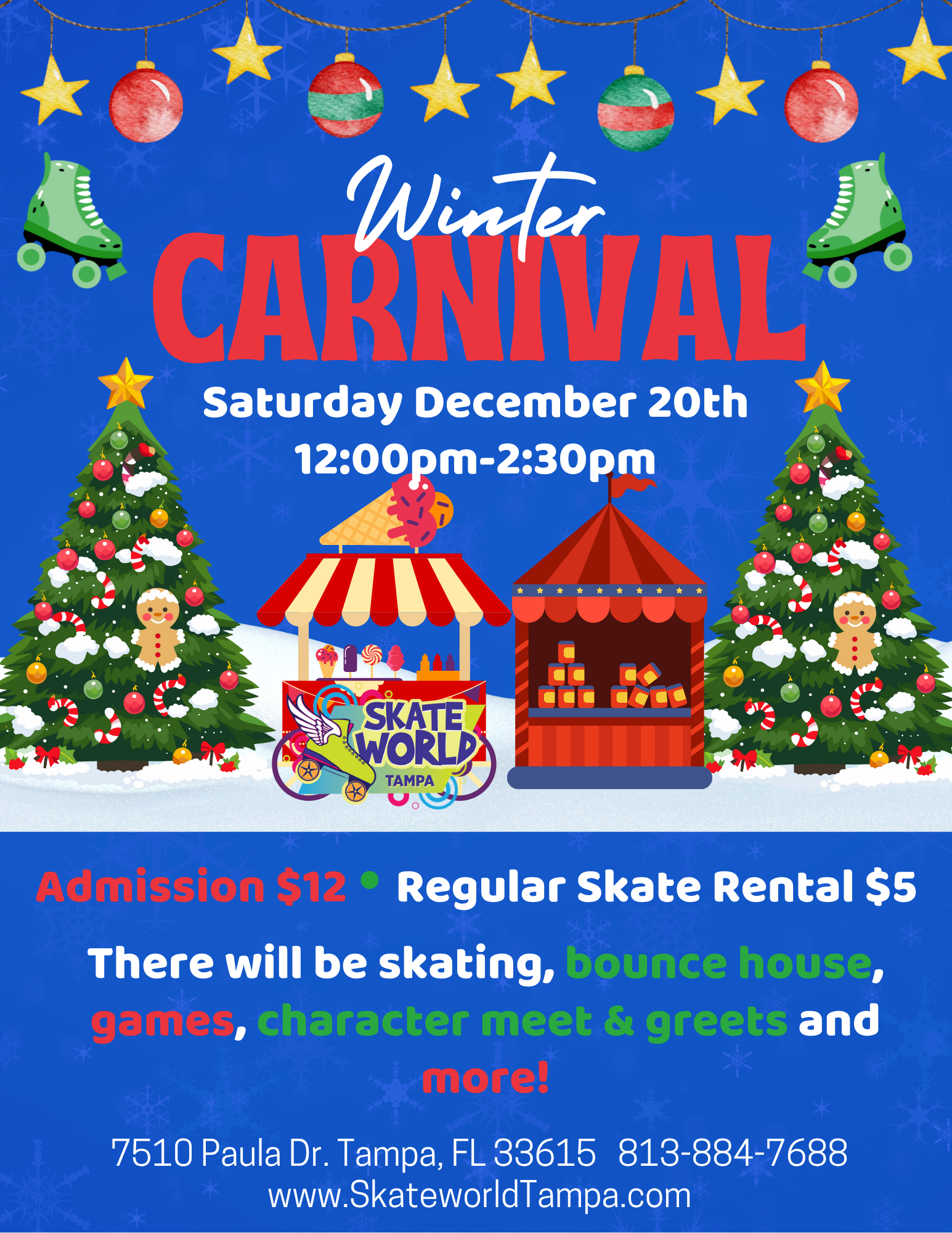 Winter Carnival Skating, Laser Tag, and Games at Skateworld Tampa