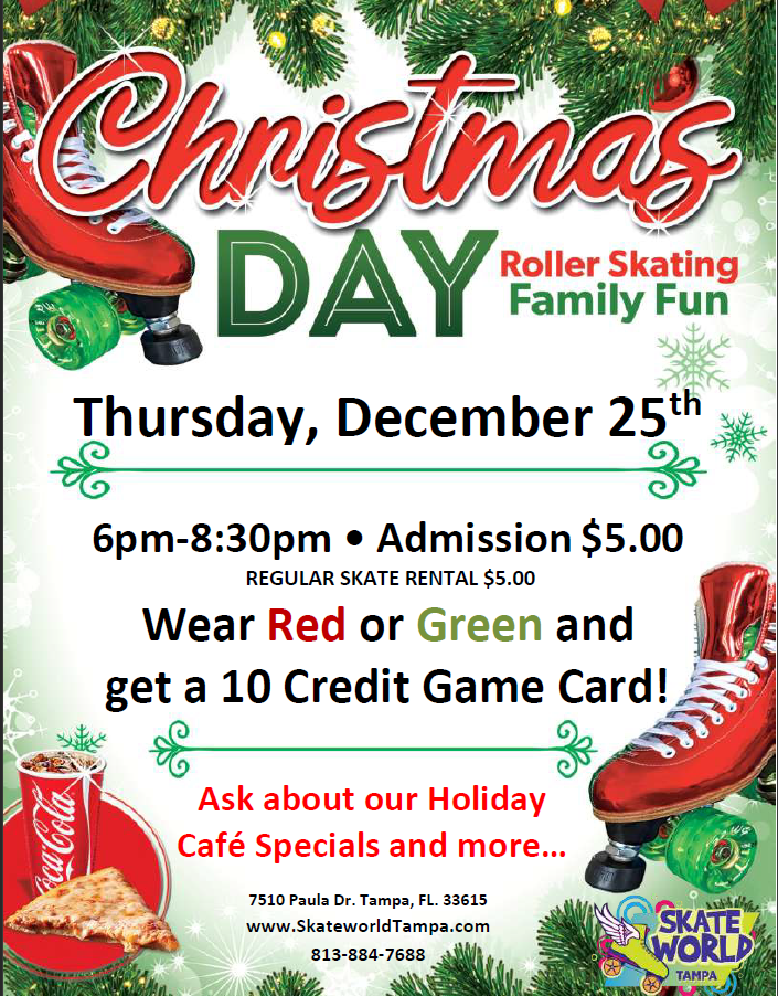 Christmas Day Skating and Laser Tag at Skateworld Tampa